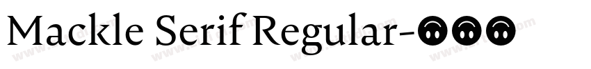 Mackle Serif Regular字体转换